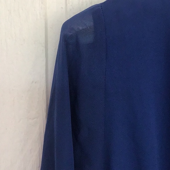 TOPSHOP OVERSIZED ROYAL BLUE CREPE TOP OR DRESS SIZE 2 - Picture 12 of 12